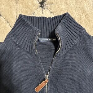 Brandy Melville Navy Oversized Quarter Zip